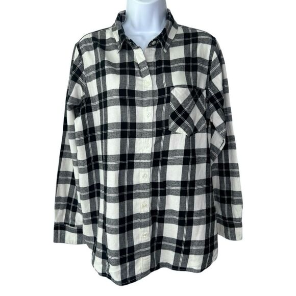 Old Navy Women’s L The Classic Shirt Flannel Shirt - Picture 1 of 5